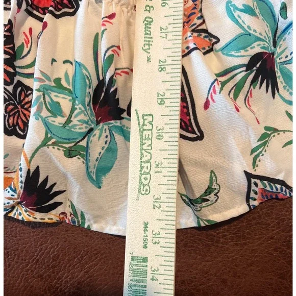 Baltic Born Tally Mini Dress Off White Multi Print Floral Balloon Sleeve NWT M - Picture 4 of 6